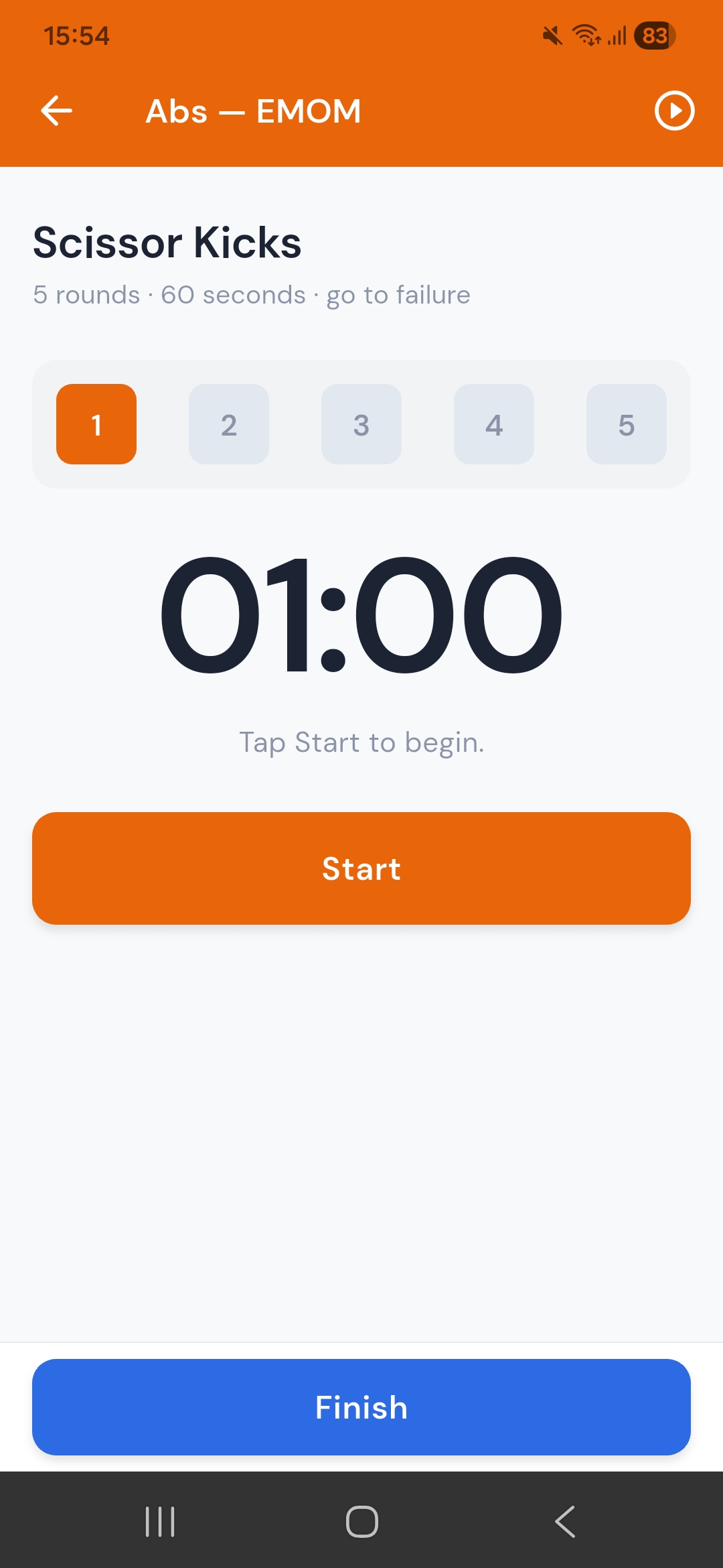 Optional abs finisher
